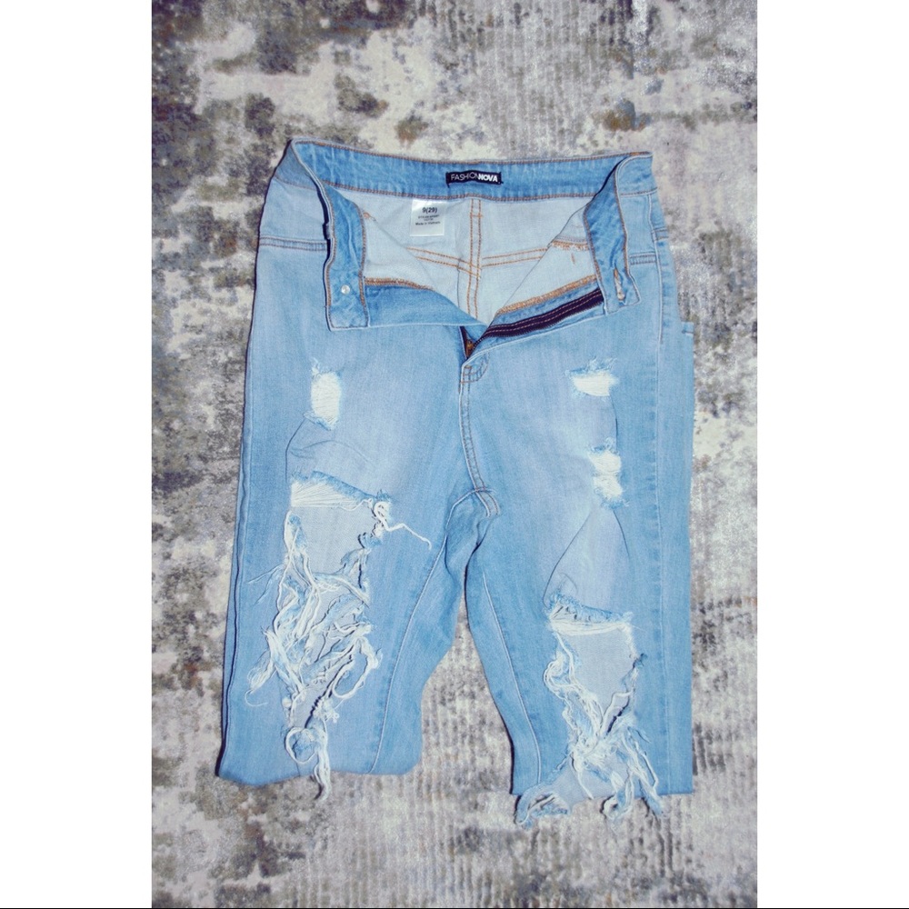 Fashionnova distressed jeans